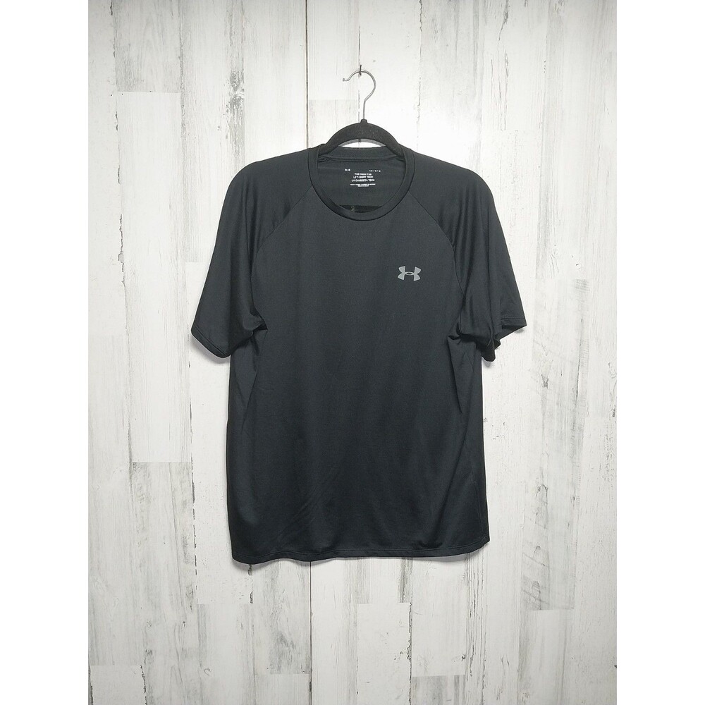 Under Armour Tech Tee -Men’s Large Black Logo UA Athletic Shirt Top
